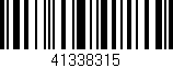 Código de barras (EAN, GTIN, SKU, ISBN): '41338315'