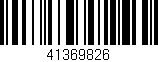 Código de barras (EAN, GTIN, SKU, ISBN): '41369826'