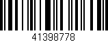 Código de barras (EAN, GTIN, SKU, ISBN): '41398778'