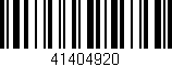 Código de barras (EAN, GTIN, SKU, ISBN): '41404920'