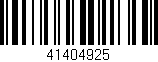 Código de barras (EAN, GTIN, SKU, ISBN): '41404925'