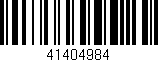 Código de barras (EAN, GTIN, SKU, ISBN): '41404984'