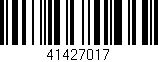 Código de barras (EAN, GTIN, SKU, ISBN): '41427017'