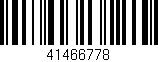 Código de barras (EAN, GTIN, SKU, ISBN): '41466778'