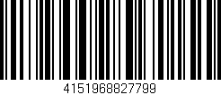 Código de barras (EAN, GTIN, SKU, ISBN): '4151968827799'