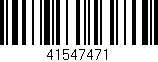 Código de barras (EAN, GTIN, SKU, ISBN): '41547471'