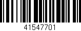 Código de barras (EAN, GTIN, SKU, ISBN): '41547701'