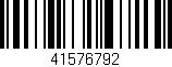 Código de barras (EAN, GTIN, SKU, ISBN): '41576792'