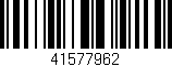 Código de barras (EAN, GTIN, SKU, ISBN): '41577962'