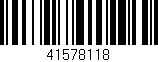 Código de barras (EAN, GTIN, SKU, ISBN): '41578118'