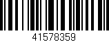Código de barras (EAN, GTIN, SKU, ISBN): '41578359'
