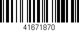 Código de barras (EAN, GTIN, SKU, ISBN): '41671870'