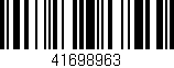 Código de barras (EAN, GTIN, SKU, ISBN): '41698963'