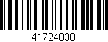 Código de barras (EAN, GTIN, SKU, ISBN): '41724038'