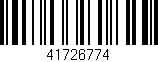 Código de barras (EAN, GTIN, SKU, ISBN): '41726774'