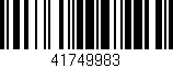 Código de barras (EAN, GTIN, SKU, ISBN): '41749983'