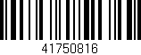 Código de barras (EAN, GTIN, SKU, ISBN): '41750816'