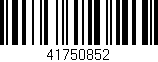 Código de barras (EAN, GTIN, SKU, ISBN): '41750852'
