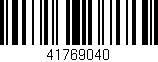 Código de barras (EAN, GTIN, SKU, ISBN): '41769040'