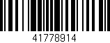 Código de barras (EAN, GTIN, SKU, ISBN): '41778914'