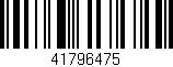 Código de barras (EAN, GTIN, SKU, ISBN): '41796475'