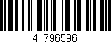 Código de barras (EAN, GTIN, SKU, ISBN): '41796596'