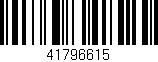 Código de barras (EAN, GTIN, SKU, ISBN): '41796615'