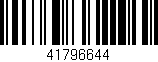Código de barras (EAN, GTIN, SKU, ISBN): '41796644'