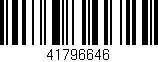 Código de barras (EAN, GTIN, SKU, ISBN): '41796646'