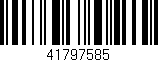 Código de barras (EAN, GTIN, SKU, ISBN): '41797585'
