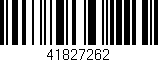 Código de barras (EAN, GTIN, SKU, ISBN): '41827262'