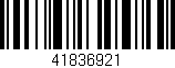 Código de barras (EAN, GTIN, SKU, ISBN): '41836921'