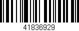 Código de barras (EAN, GTIN, SKU, ISBN): '41836929'