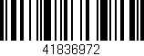 Código de barras (EAN, GTIN, SKU, ISBN): '41836972'