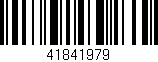 Código de barras (EAN, GTIN, SKU, ISBN): '41841979'