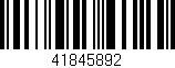 Código de barras (EAN, GTIN, SKU, ISBN): '41845892'