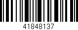 Código de barras (EAN, GTIN, SKU, ISBN): '41848137'
