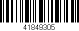 Código de barras (EAN, GTIN, SKU, ISBN): '41849305'