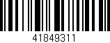 Código de barras (EAN, GTIN, SKU, ISBN): '41849311'