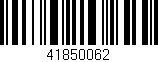 Código de barras (EAN, GTIN, SKU, ISBN): '41850062'