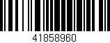 Código de barras (EAN, GTIN, SKU, ISBN): '41858960'