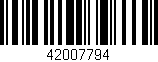 Código de barras (EAN, GTIN, SKU, ISBN): '42007794'