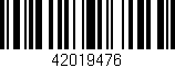 Código de barras (EAN, GTIN, SKU, ISBN): '42019476'