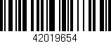 Código de barras (EAN, GTIN, SKU, ISBN): '42019654'