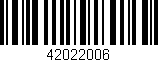 Código de barras (EAN, GTIN, SKU, ISBN): '42022006'