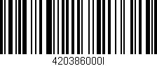 Código de barras (EAN, GTIN, SKU, ISBN): '420386000I'