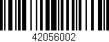 Código de barras (EAN, GTIN, SKU, ISBN): '42056002'