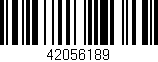 Código de barras (EAN, GTIN, SKU, ISBN): '42056189'