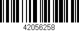 Código de barras (EAN, GTIN, SKU, ISBN): '42056258'