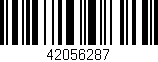 Código de barras (EAN, GTIN, SKU, ISBN): '42056287'